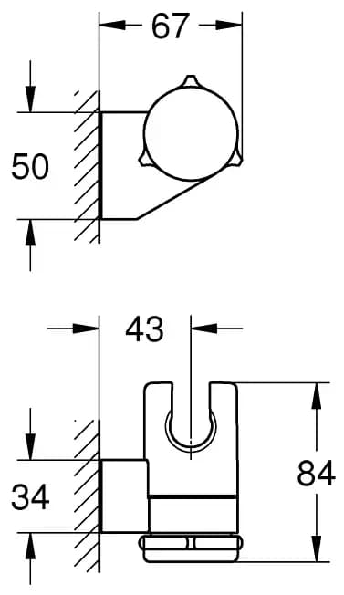 Держатель для банного полотенца GROHE Essentials, холодный рассвет матовый (40688GN1)
