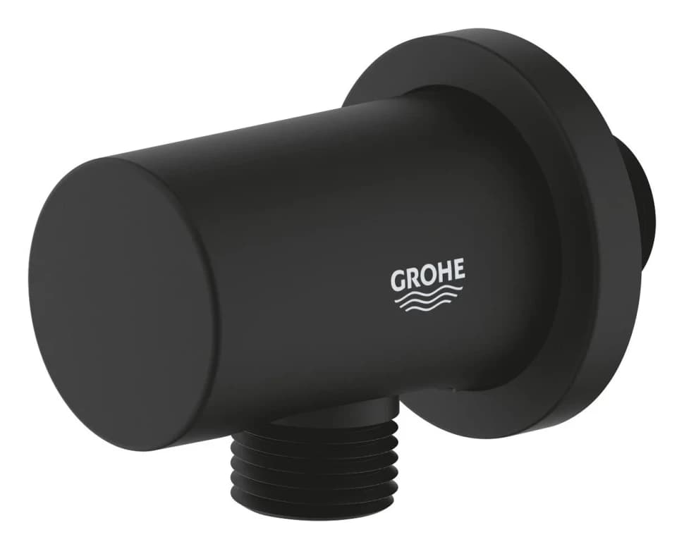 Подключение для душевого шланга GROHE Rainshower круглая розетка, цвет Фантомный чёрный (22118KF0)