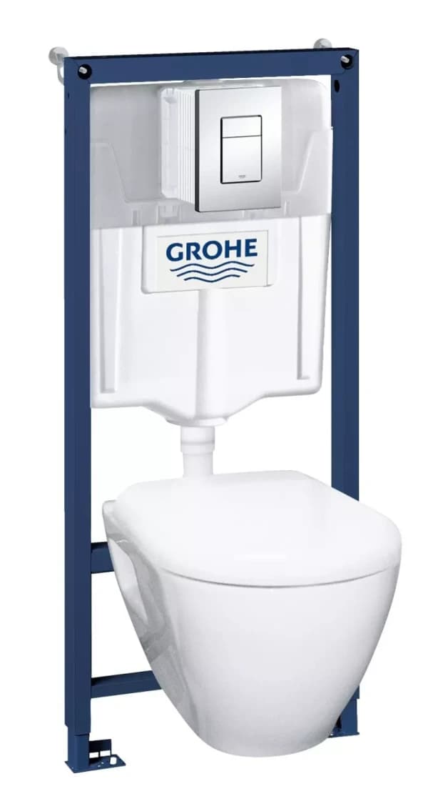 Унитаз подвесной GROHE Bau Edge Ceramic безободковый, (39809000)