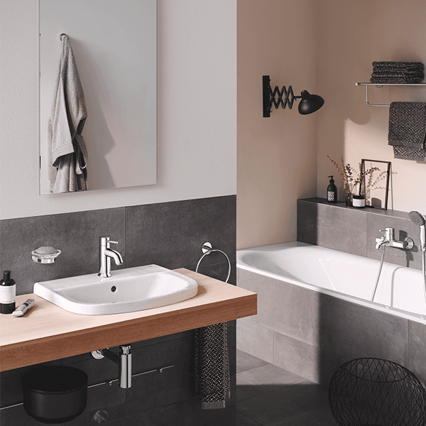 Раковина накладная 55, с переливом, альпин-белый, Grohe Bau Ceramic 39422000