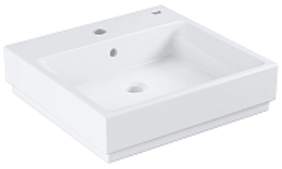 Раковина подвесная 50, с переливом, альпин-белый Grohe Cube Ceramic 3947400H