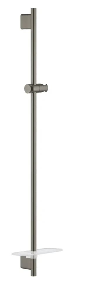 Душевая штанга GROHE RainShower SmartActive, 900 мм , полочка, металлические крепления, регулируемая глубина, поворотный держатель, цвет: темный графи