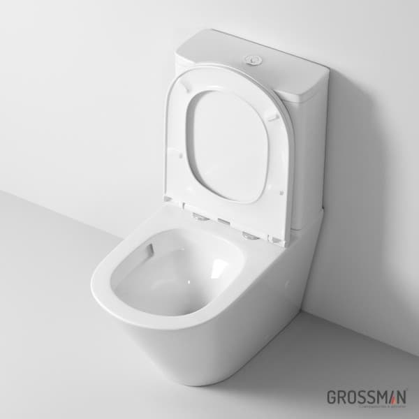 Унитаз Grossman GR-PR4417S (480*355*425) приставной безободковый с сиденьем