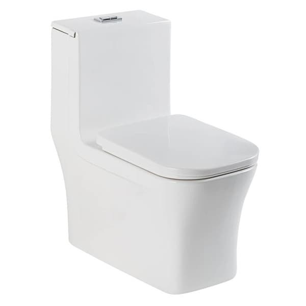 Унитаз монолитный SANITECO SA-2866 белый 690X390X740
