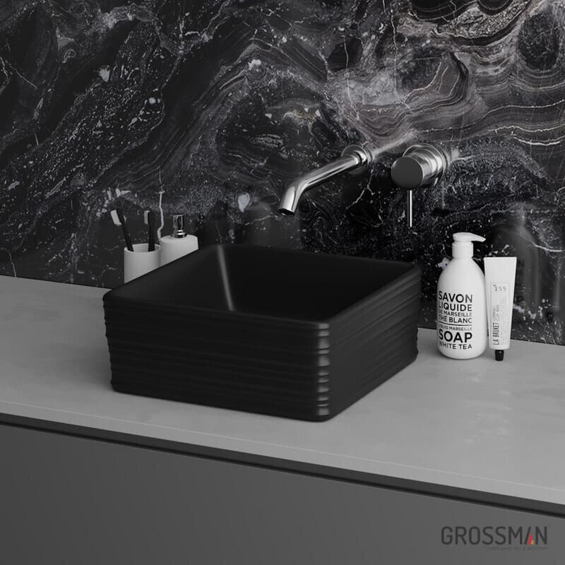 Раковина Grossman GR-3026ВМ черный матовый