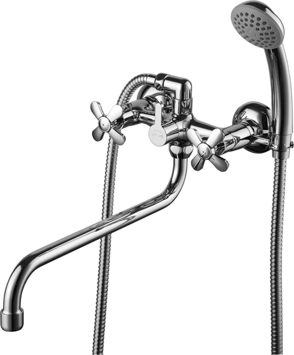 Смеситель для ванны с душем Lemark LM6541C, двухзахватный