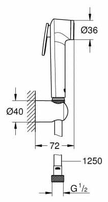 Grohe гигиенический душ 27513001