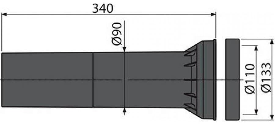Alcaplast крепеж M148, пластик