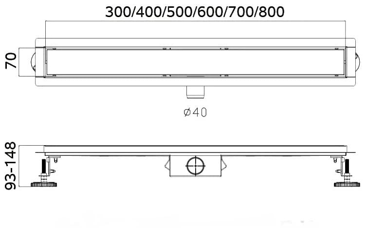 Haiba трап HB94500 (50х7 см)