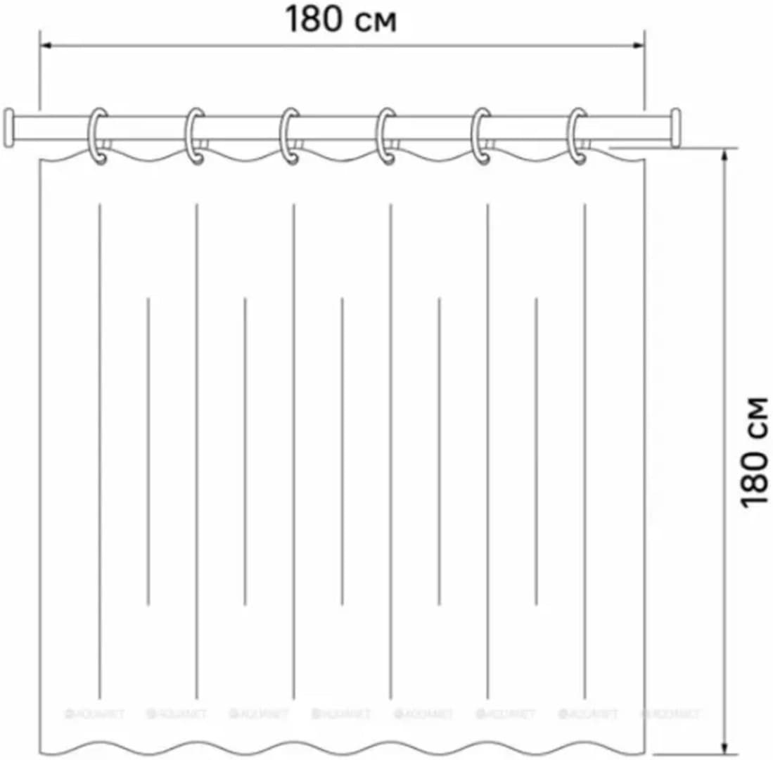 Штора Haiba HB75065 180x180 белый, полиэстер