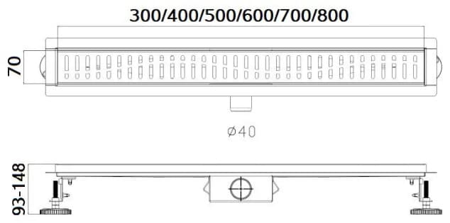 Haiba трап HB93400 (7х40 см)