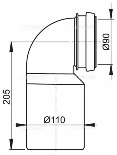 Alcaplast отвод Alcaplast M906