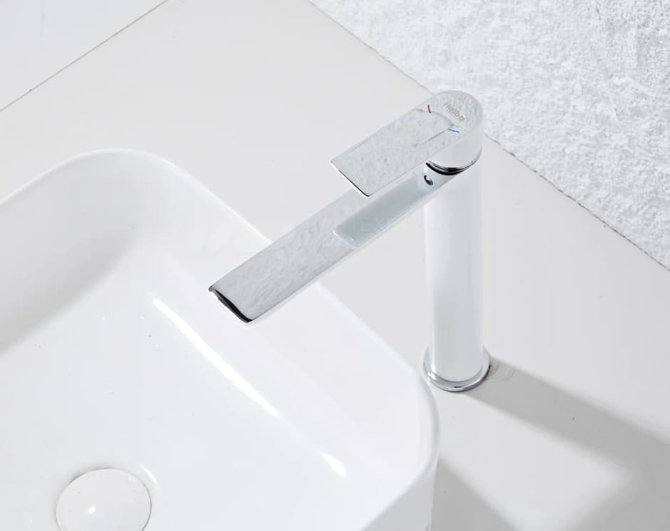 Смеситель Haiba HB1150WCH, латунь, цвет белый, хром