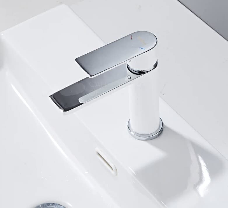 Смеситель Haiba HB1050WCH, латунь, цвет белый, хром