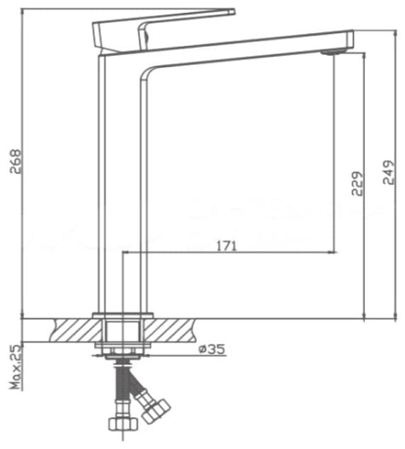 Смеситель Haiba HB116CH, латунь, цвет хром