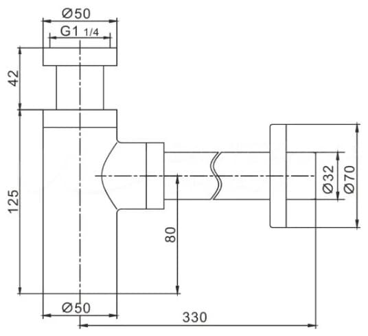 Сифон Haiba HB801CH 32 мм