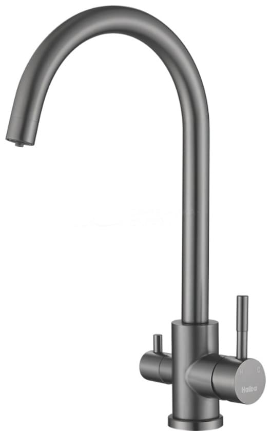 Смеситель Haiba HB433G, нержавеющая сталь, цвет графит