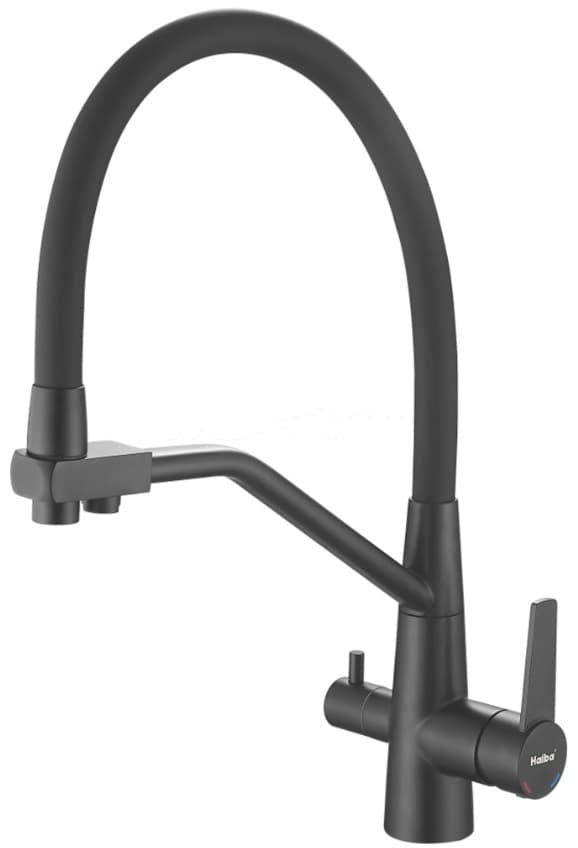 Смеситель Haiba HB7W, нержавеющая сталь, цвет белый