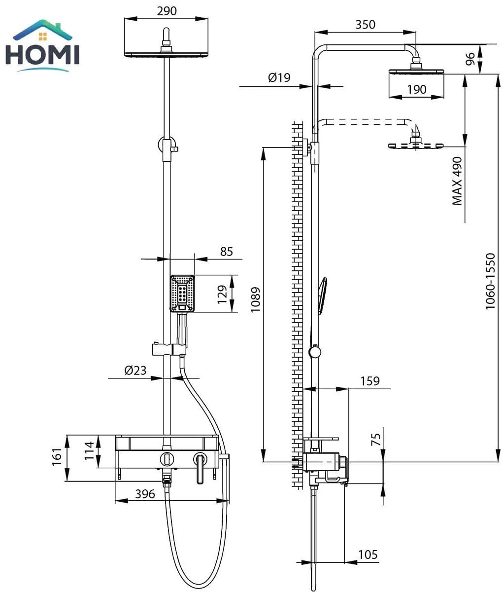 Lemark душевой набор (гарнитур) LM62GW