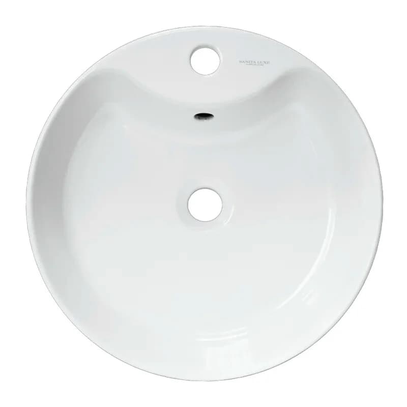 Раковина Sanita Luxe Best Shelf WB.CT/Best/43-C.Shelf/WHT.G/S1, 43 см, фарфор, цвет белый