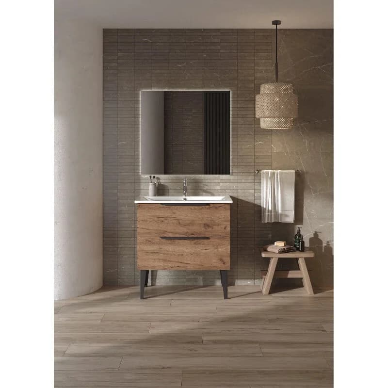 Раковина Sanita Luxe Breeze WB.FN/Breeze/80-C/WHT.G/S1, 80 см, фарфор, цвет белый