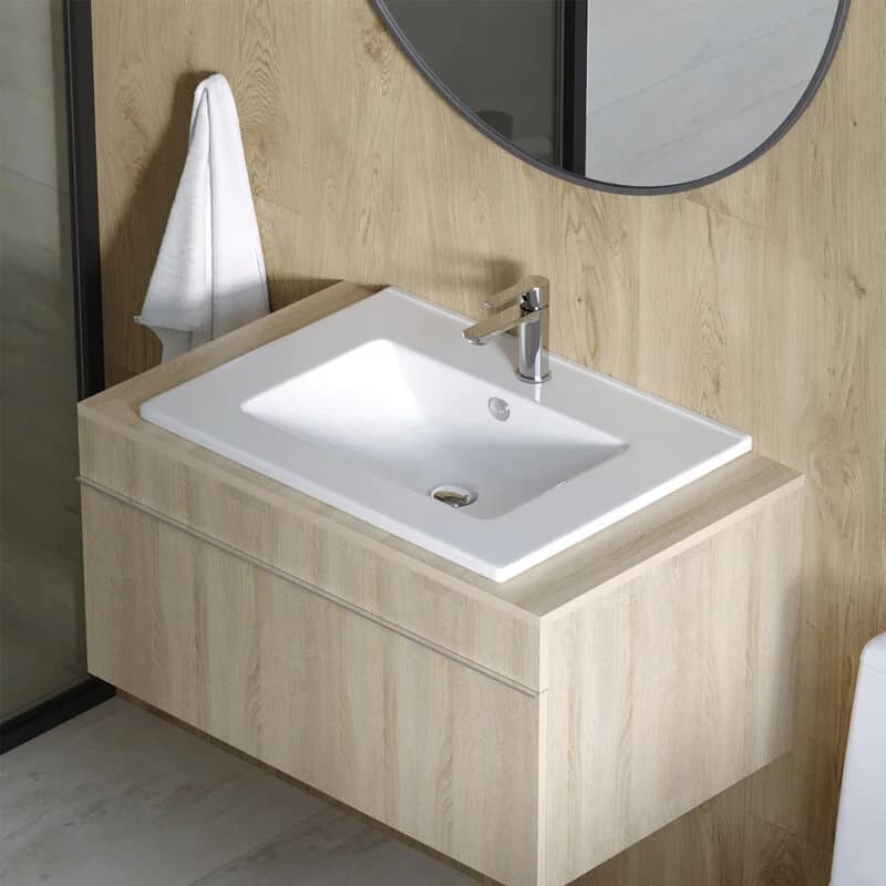 Раковина для тумбы Sanita Luxe Quadro WB.FN/Quadro/60-C/WHT.G/S1 60