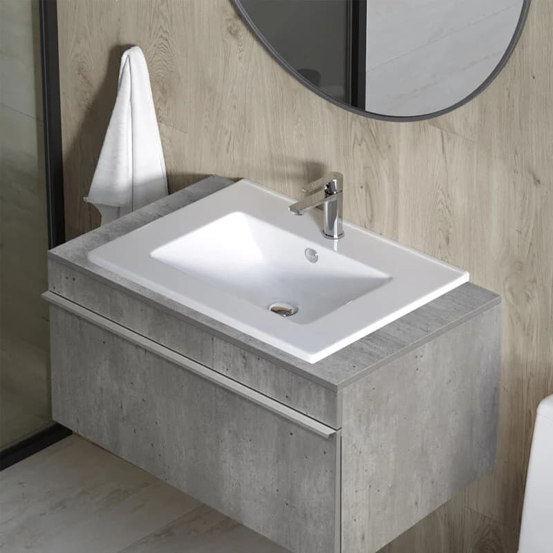 Раковина для тумбы Sanita Luxe Quadro WB.FN/Quadro/60-C/WHT.G/S1 60