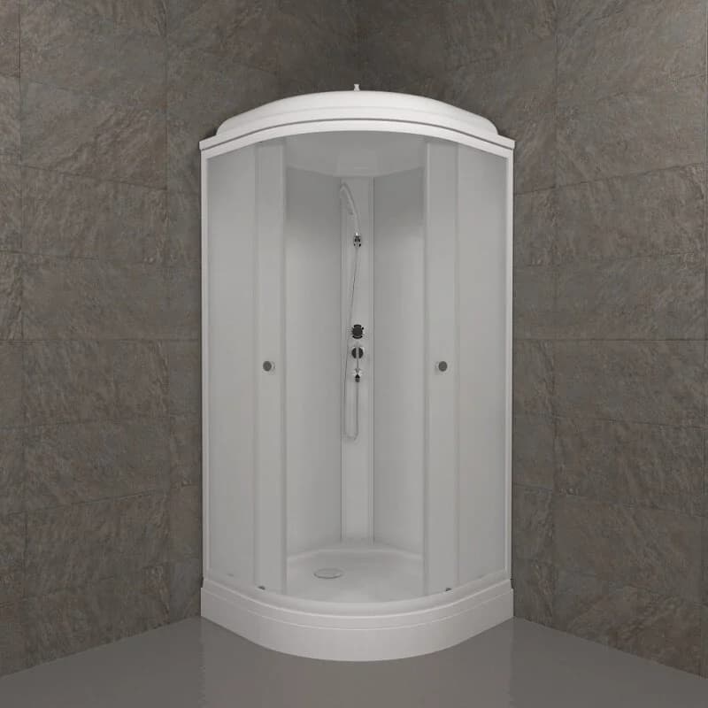 Душевая кабина Triton Ультра Щ0000064622, 80 x 80 см, поддон А 17 см, стекло Вельвет, профиль белый