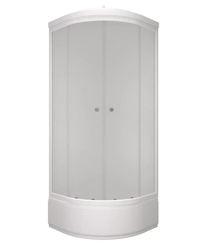 Душевая кабина Triton Ультра Щ0000064623, 80 x 80 см, поддон средний В, стекло Вельвет, профиль белый