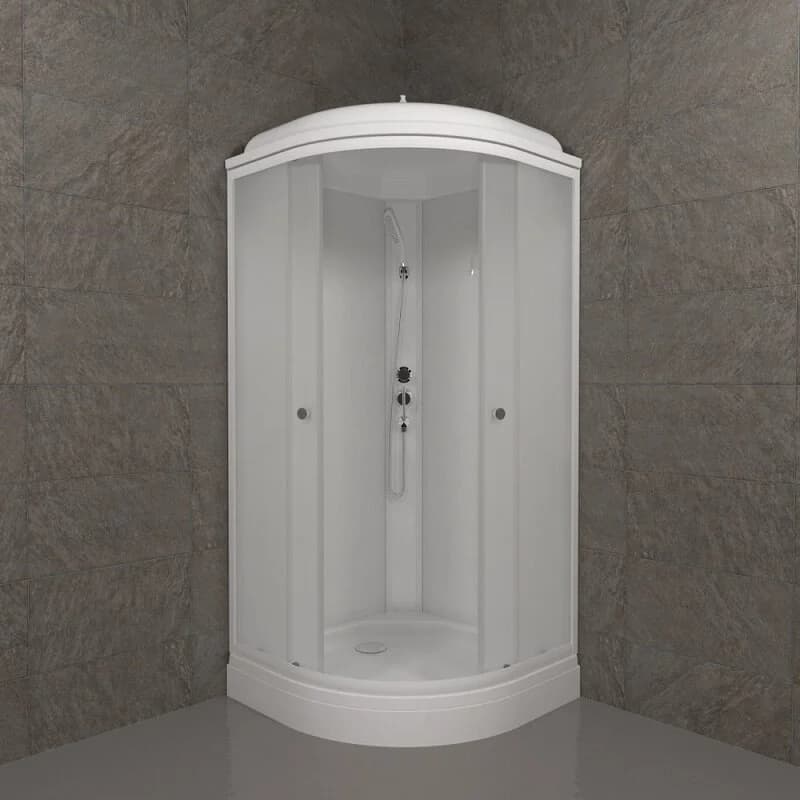 Душевая кабина Triton Экстра Щ0000066360, 88 x 88 см, поддон А 17 см, стекло Вельвет, профиль белый