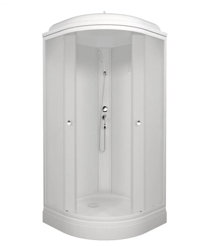 Душевая кабина Triton Стандарт Щ0000063054, 90 x 90 см, поддон А 17 см, стекло Вельвет, профиль белый