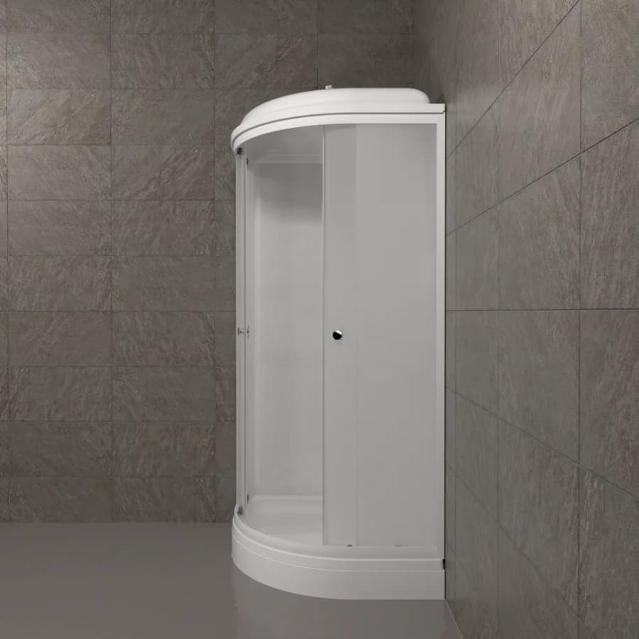 Душевая кабина Triton Стандарт Щ0000063054, 90 x 90 см, поддон А 17 см, стекло Вельвет, профиль белый