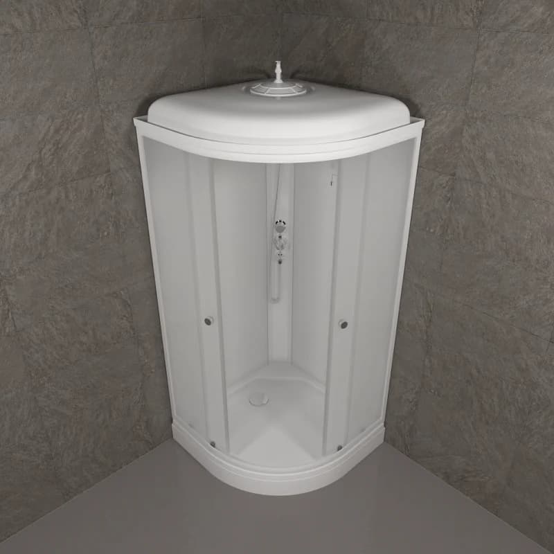 Душевая кабина Triton Стандарт Щ0000063054, 90 x 90 см, поддон А 17 см, стекло Вельвет, профиль белый