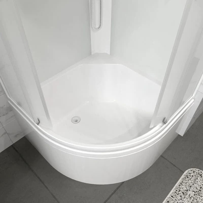 Душевая кабина Triton Ультра Щ0000065753, 90 x 90 см, поддон высокий Б, стекло Вельвет, профиль белый