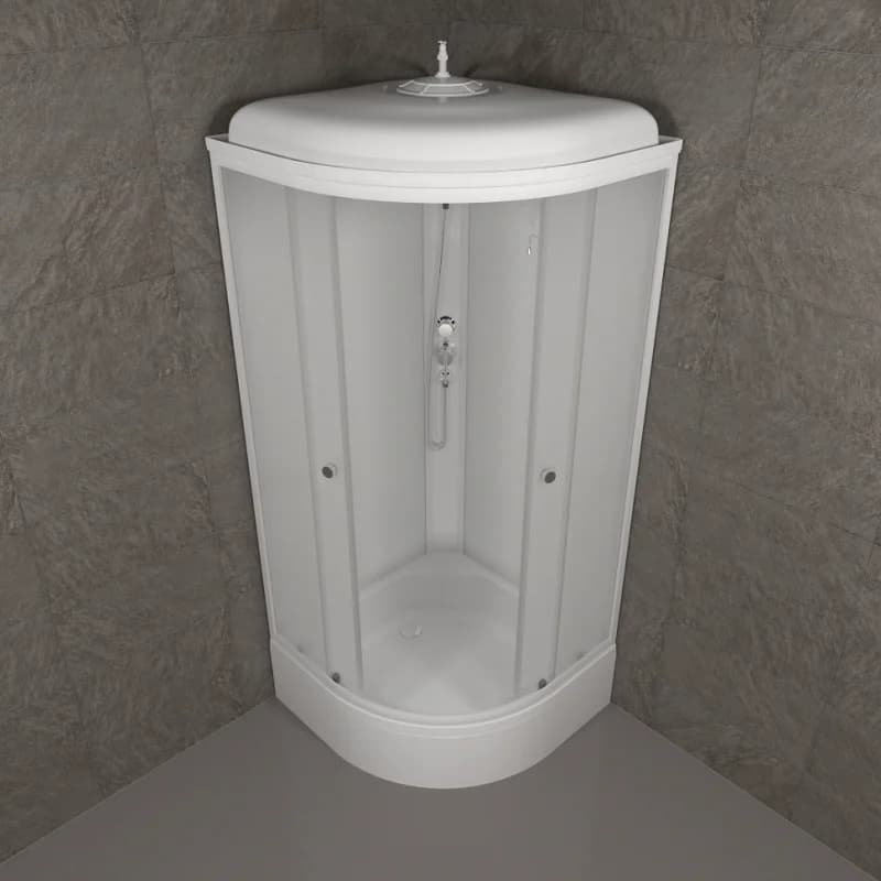 Душевая кабина Triton Стандарт Щ0000063055, 90 x 90 см, поддон средний В, стекло Вельвет, профиль белый