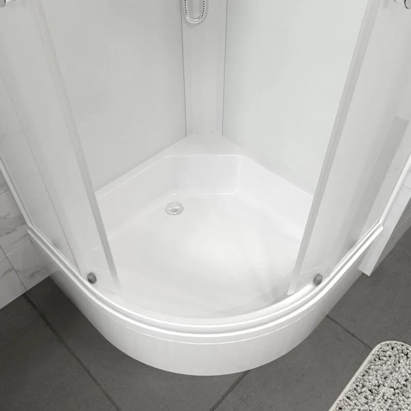 Душевая кабина Triton Стандарт Щ0000063055, 90 x 90 см, поддон средний В, стекло Вельвет, профиль белый