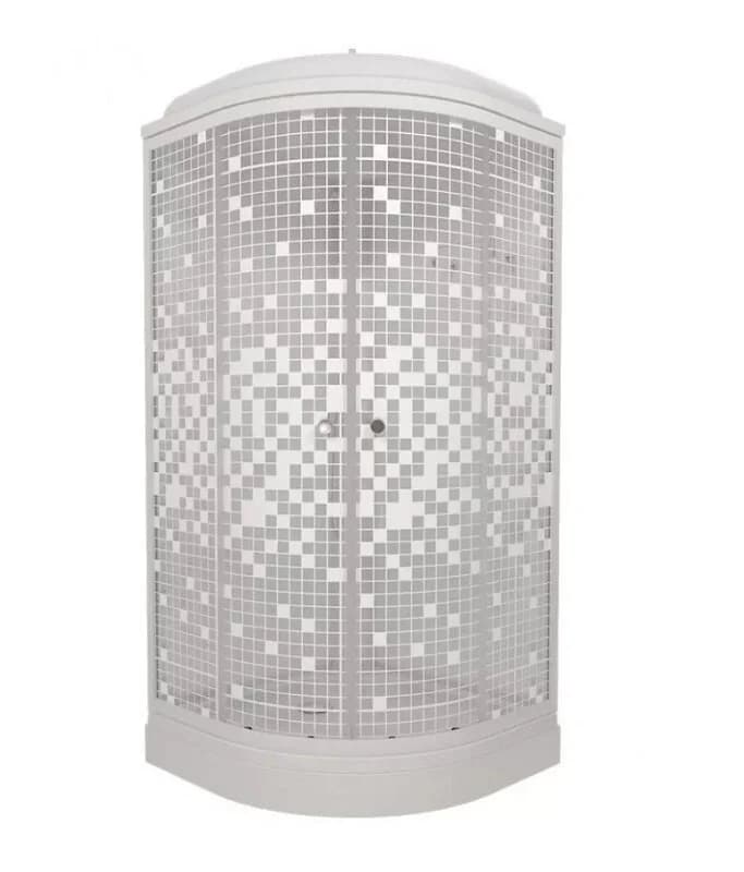 Душевая кабина Triton Стандарт Щ0000061840, 90 x 90 см, поддон А 17 см, стекло Мозаика, профиль белый