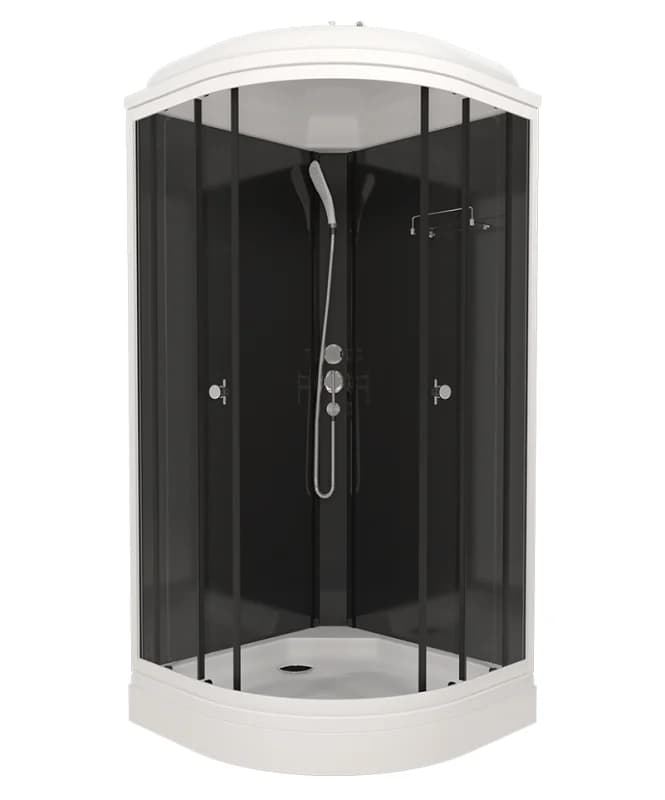 Душевая кабина Triton Топ Щ0000064609, 90 x 90 см, поддон А 17 см, стекло прозрачное, профиль, белый