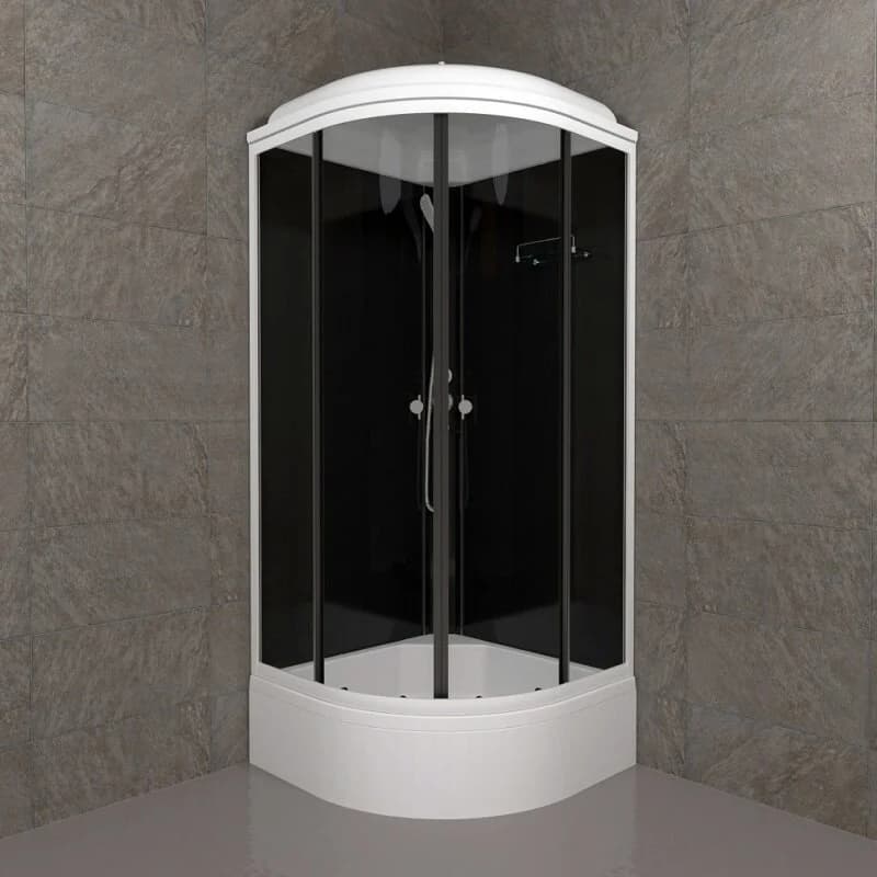 Душевая кабина Triton Топ Щ0000065702, 90 x 90 см, поддон средний В, стекло прозрачное, профиль белый