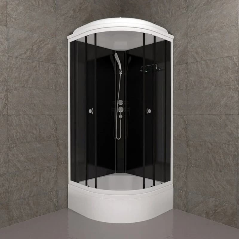Душевая кабина Triton Топ Щ0000065702, 90 x 90 см, поддон средний В, стекло прозрачное, профиль белый
