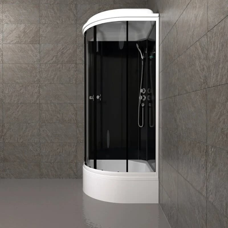 Душевая кабина Triton Топ Щ0000065702, 90 x 90 см, поддон средний В, стекло прозрачное, профиль белый
