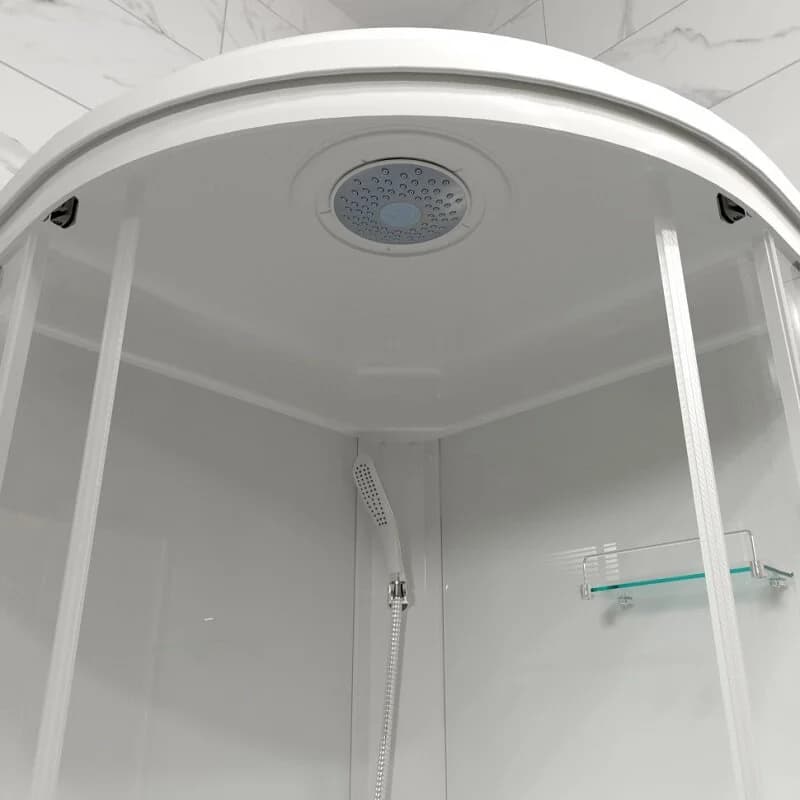 Душевая кабина Triton Ультра Щ0000061825, 100 x 100 см, поддон средний В, стекло прозрачное, профиль, белый