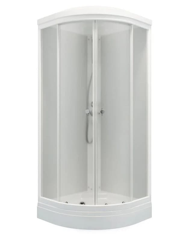 Душевая кабина Triton Ультра Щ0000061821, 80 x 80 см, поддон А 17 см, стекло прозрачное, профиль, белый