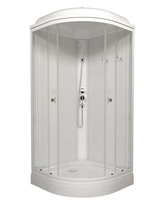 Душевая кабина Triton Ультра Щ0000061843, 90 x 90 см, поддон А 17 см, стекло прозрачное, профиль, белый