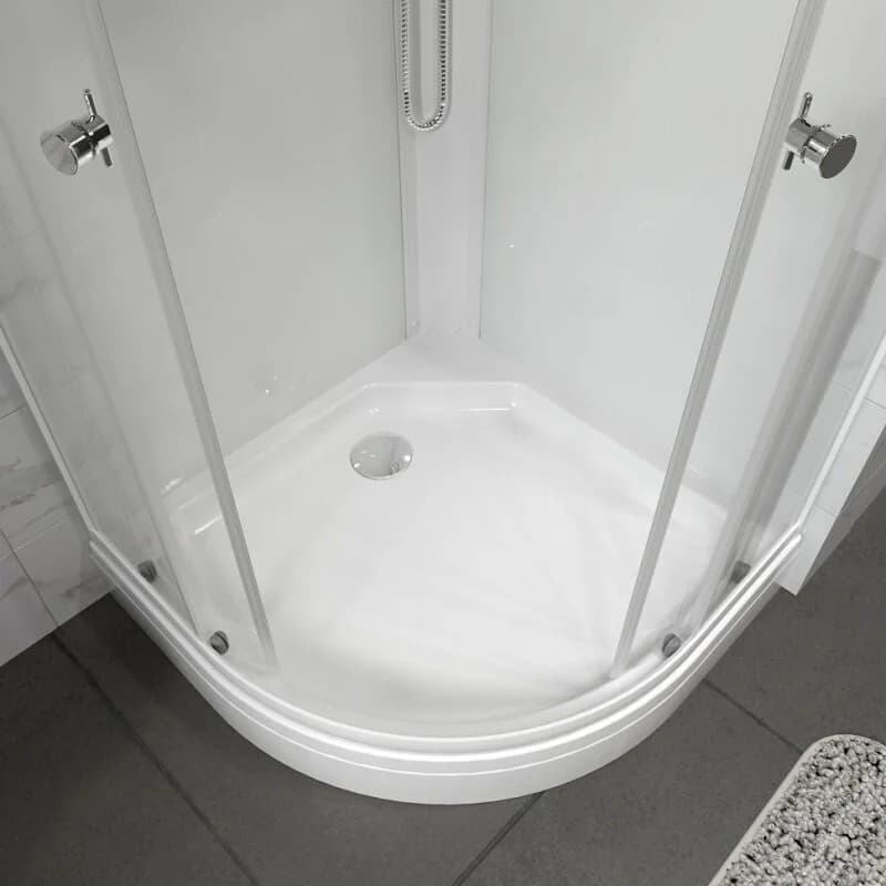 Душевая кабина Triton Ультра Щ0000061843, 90 x 90 см, поддон А 17 см, стекло прозрачное, профиль, белый