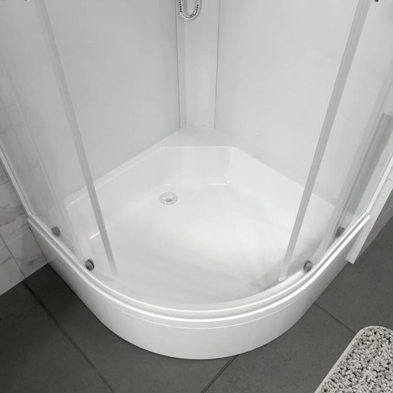 Душевая кабина Triton Ультра Щ0000061849, 90 x 90 см, поддон средний В, стекло прозрачное, профиль, белый
