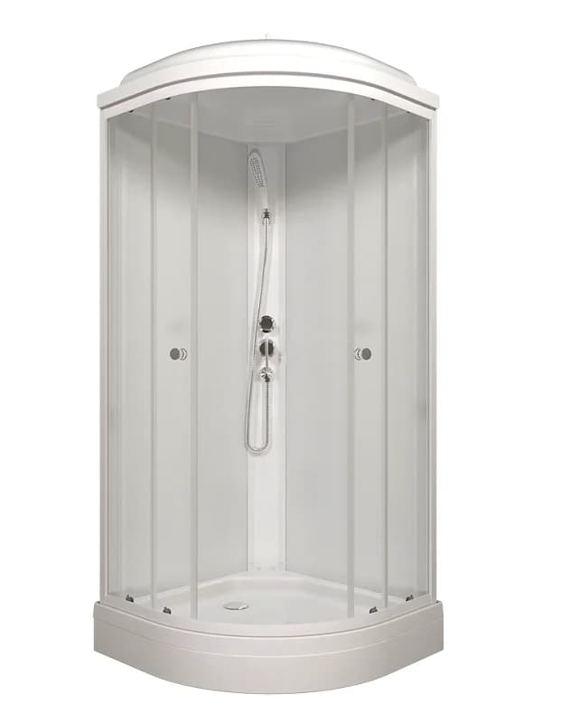 Душевая кабина Triton Экстра Щ0000062582, 88 x 88 см, поддон А 17 см, стекло прозрачное, профиль белый