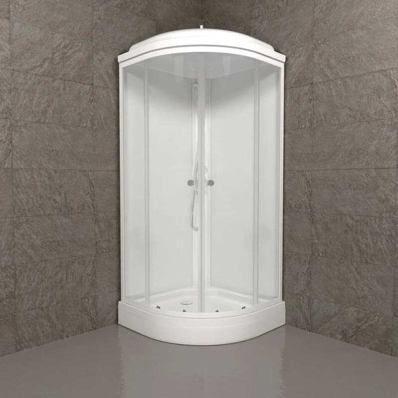 Душевая кабина Triton Экстра Щ0000062582, 88 x 88 см, поддон А 17 см, стекло прозрачное, профиль белый