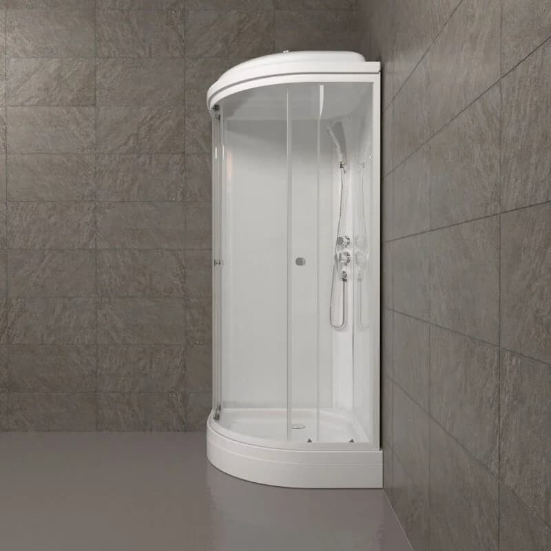 Душевая кабина Triton Экстра Щ0000062582, 88 x 88 см, поддон А 17 см, стекло прозрачное, профиль белый