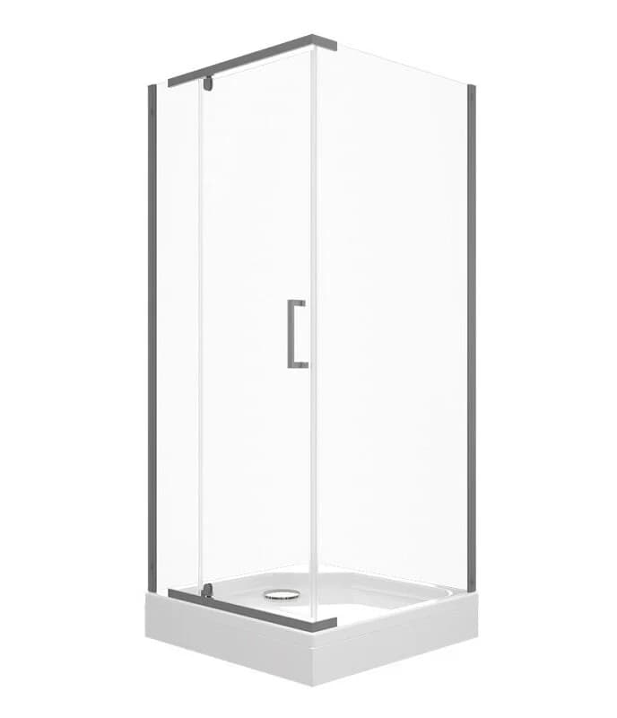 Душевой уголок Triton Терра Щ0000073935, 90 x 90 см, поддон 17 см, стекло прозрачное, профиль графит